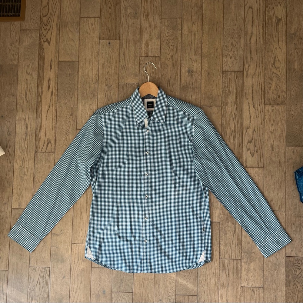 Boss Blue Casual Shirt Size M (Regular Fit)